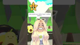 KIND Girl Plays THIS Or THAT In Adopt Me Roblox roblox adoptme robloxshorts