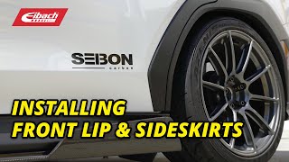 #TeamEibach Garage: Carbon fiber lip, side skirts and window visors for the new WRX!