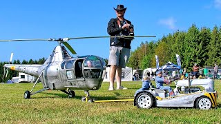 Fascinating Rc Sikorsky Ho3S-1G Scale Model Helicopler With Combustion Engine / Flight Demonstration