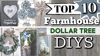 TOP 10 Dollar Tree DIYS | Best Farmhouse Dollar Tree DIYS | DIY Farmhouse Decor | Krafts by Katelyn