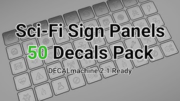 Sci-Fi Sign Panels 50 Decals Pack (DECAL machine 2.1 Ready)