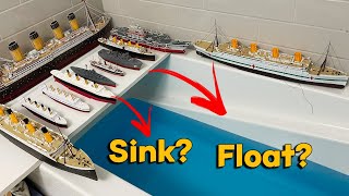 : Titanic, Britannic Model Review and Sinking Video