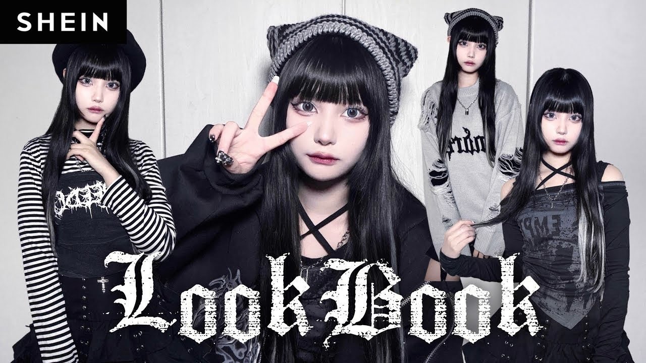 【SHEIN】秋通り越してもはや冬のサブカル地雷系LOOK BOOK【骨格ウェーブ】