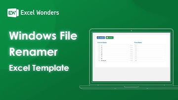 Bulk Rename Files Effortlessly on Windows with Excel - Windows File Renamer Excel Template