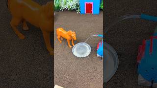 😲 Thirsty Horse Drinks from Mini Hand Pump | Creative DIY Water Setup #shorts #youtubeshorts