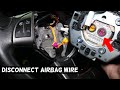 HOW TO REMOVE DISCONNECT STEERING WHEEL AIRBAG WIRE WIRES ON FIAT