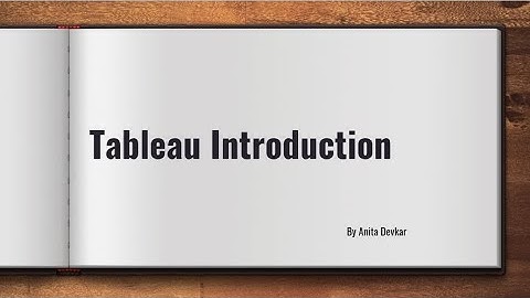 Tableau Introduction