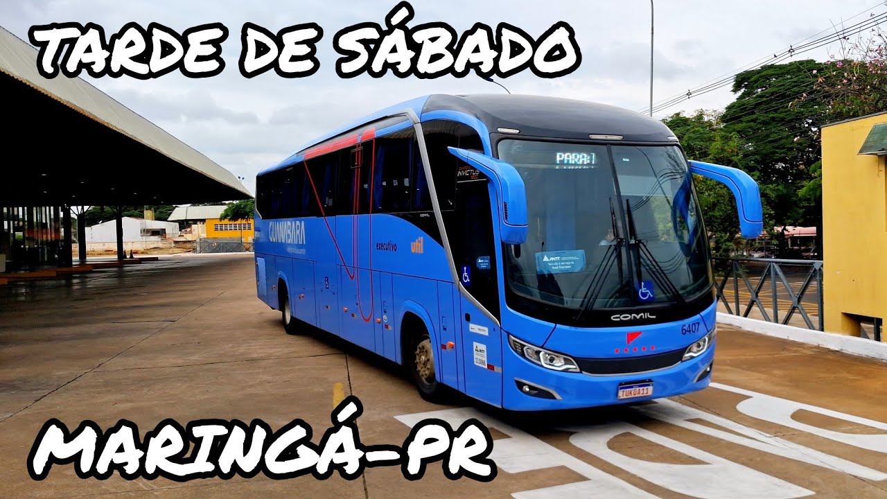 TARDE TRANQUILA NA RODOVIÁRIA DE MARINGÁ-PR | MOVIMENTAÇÃO DE ÔNIBUS DAS  13:35 ÀS 14:45