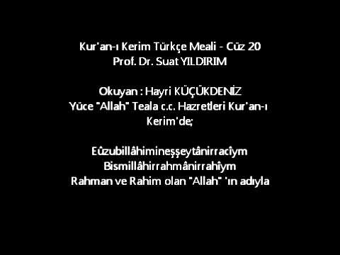 Kur'an-ı Kerim Türkçe Meali - Cüz 20