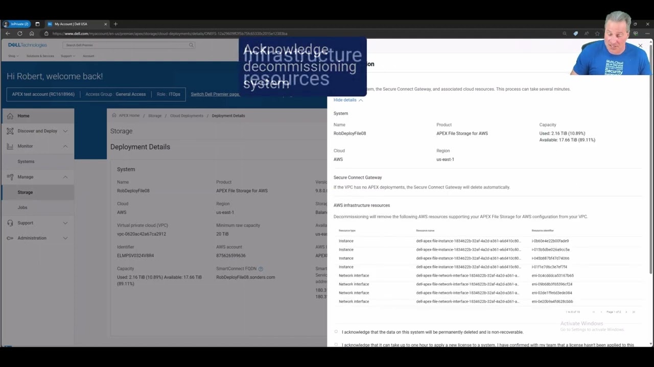 APEX Navigator File Storage Decommission for AWS