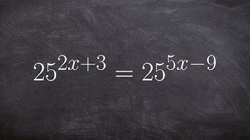 Solving an equation when they have the same base as an exponent