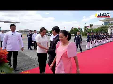 Pres. Marcos greets VP Sara Duterte before his state visit to Vietnam
