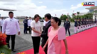 Pres. Marcos greets VP Sara Duterte before his state visit to Vietnam