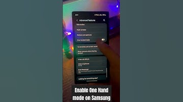 Enable one hand mode on samsung galaxy s25
