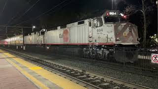 The Complete Caltrain Evening Rush Hour at Menlo Park on December 22, 2023