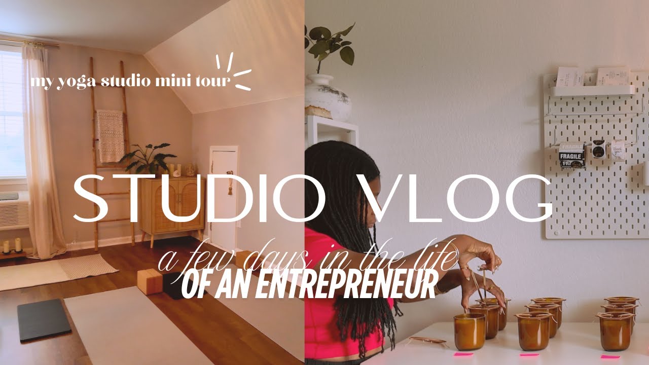Small Business Vlog 16 | Making Candles + My Yoga Studio!