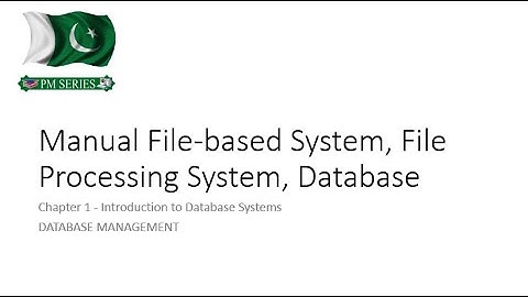 Lecture 2 - Manual, File Processing System, Database