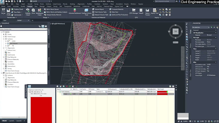 Hướng dẫn tính khối lượng đào đắp bằng civil 3d năm 2024