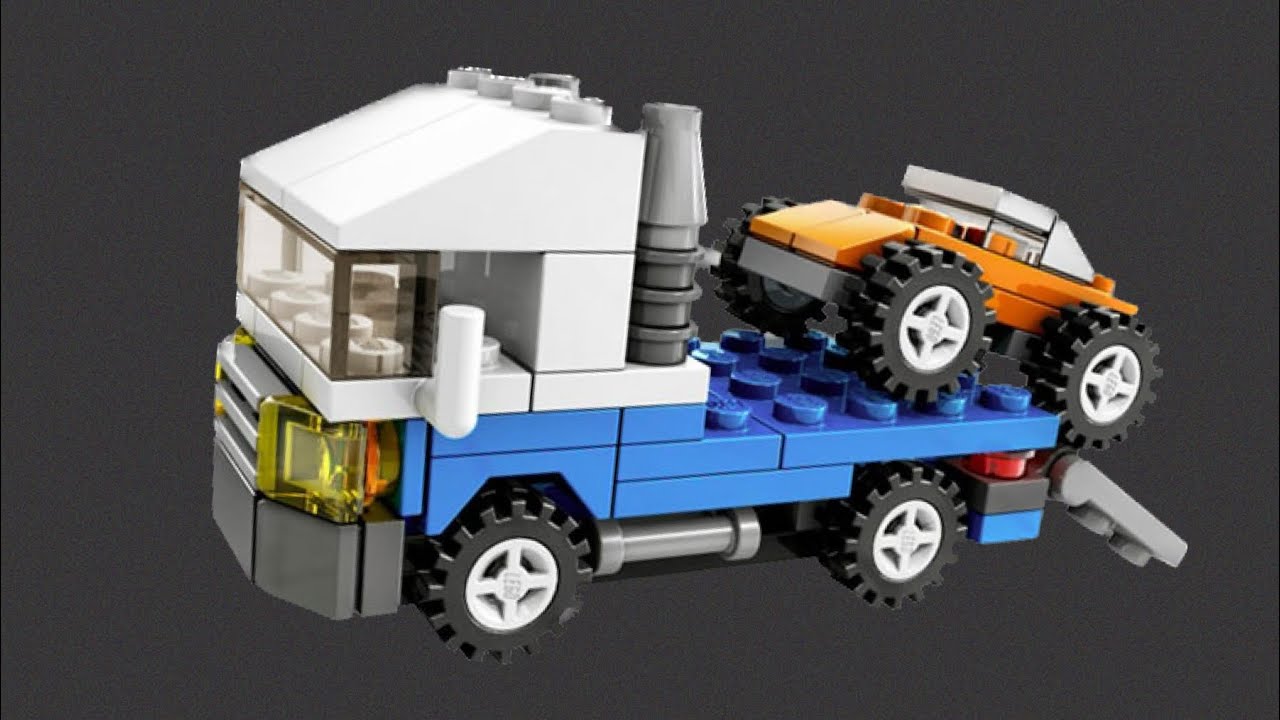 Make a Mini Lego Car Transporter Mini Truck Mini Car Lego Creator 4838 toysarefun81