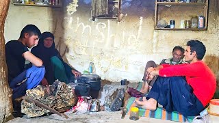 Grandfather is not well. Grandmother, Jamshid and Farzane go to the mountains to get firewood