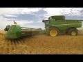 Four John Deere S680's - Wheat Harvest 2014