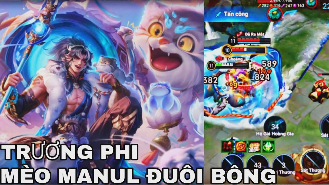 ( HONOR OF KINGS ) Trương Phi Với Bộ Skin Meo Manip Đuôi Bông Trang Phục Tuyệt Phẩm Truyền Thuyết