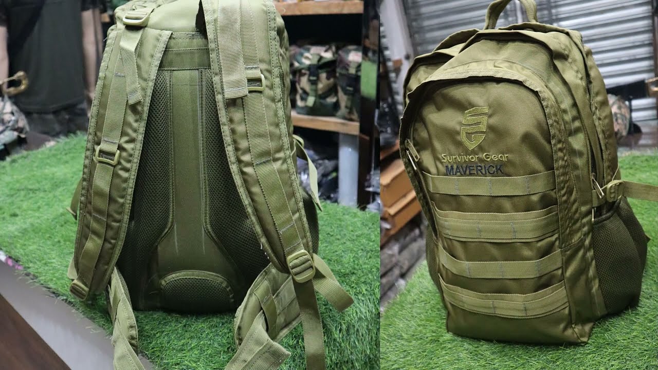 100 WATERPROOF HEAVY DUTY 60L OLIVE GREEN PADDED BACK TACTICAL