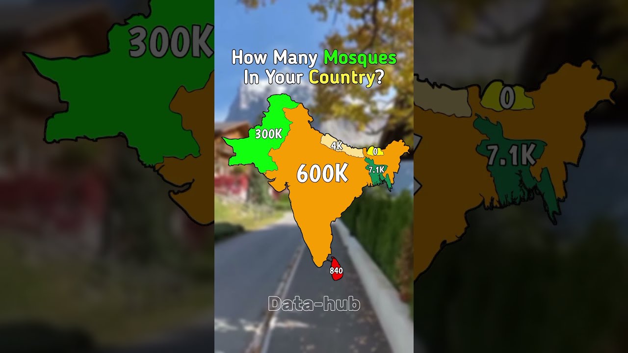How Many Mosques In Your Country shorts mapchart geography europe How Many Mosques In Your Country shorts mapchart geography europe