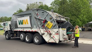 Ex Advanced Disposal Mack MRU McNeilus rear loader garbage truck on open market trash