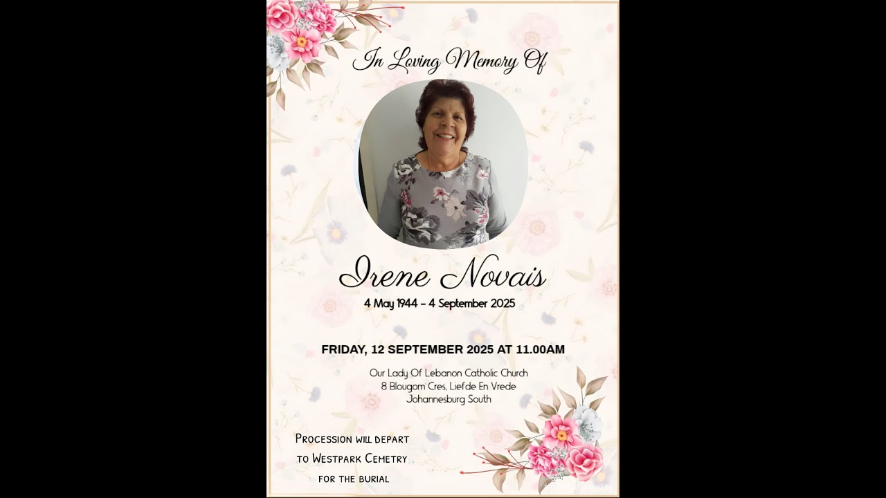 IN Loving Memory of Irene Novais