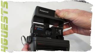 Polaroid OneStep 600 Camera Test with empty Film Cartridge Battery