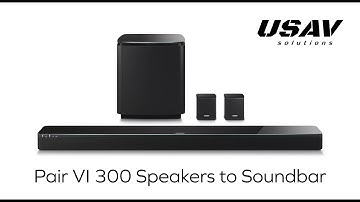 BOSE VIRTUALLY INVISIBLE  300 WIRELESS SURROUND SPEAKERS - How to connect to SoundTouch 300 Soundbar