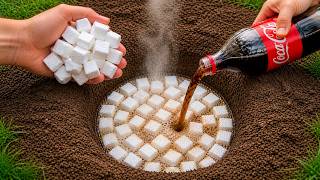 Pour Coca Cola and styrofoam into a hole! The whole world doesn't know this! 😱