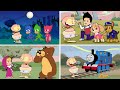 Mongo e Drongo em 4 episódios de Desenhos da TV: PJ Masks, Patrulha Canina, Masha e o Urso e Thomas