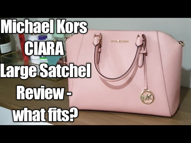 Michael Kors Ciara Large Top Zip Tote Saffiano Leather Pastel Pink