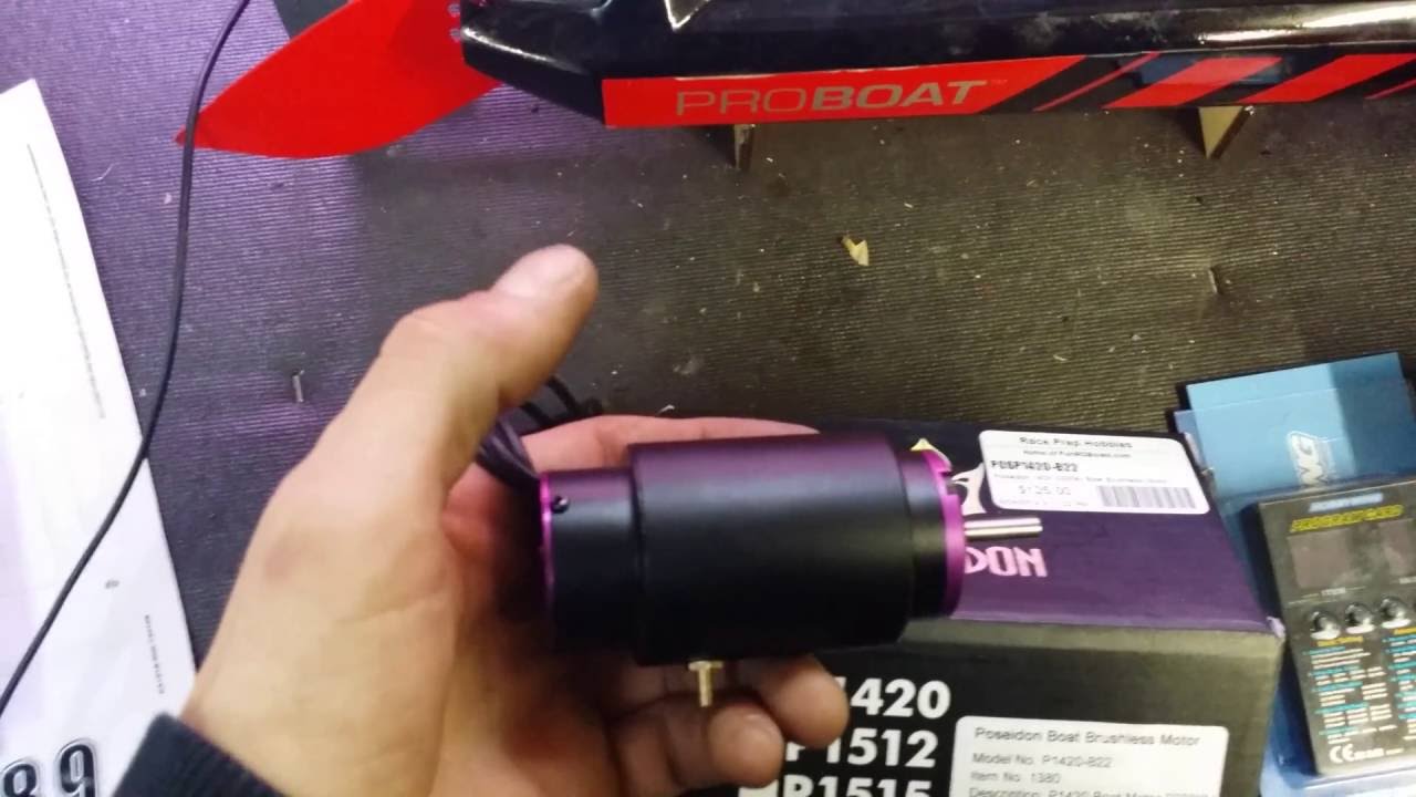 Proboat v2 upgrade Poseidon 2200kv seaking 180amp.