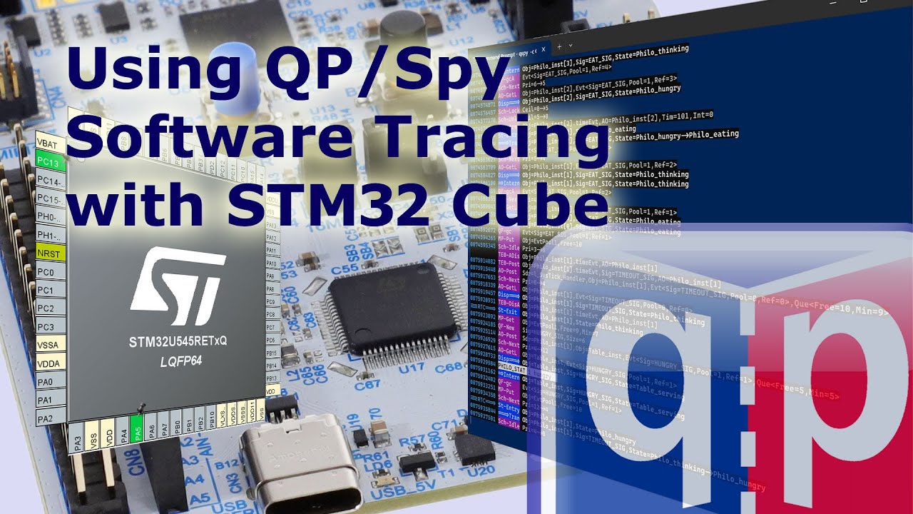 Using QP/Spy Software Tracing with STM32Cube IDE - YouTube