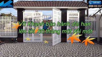 ✅ Cửa cổng sắt đẹp mở tự động 2 cánh - Cổng tự động Vũ Khanh