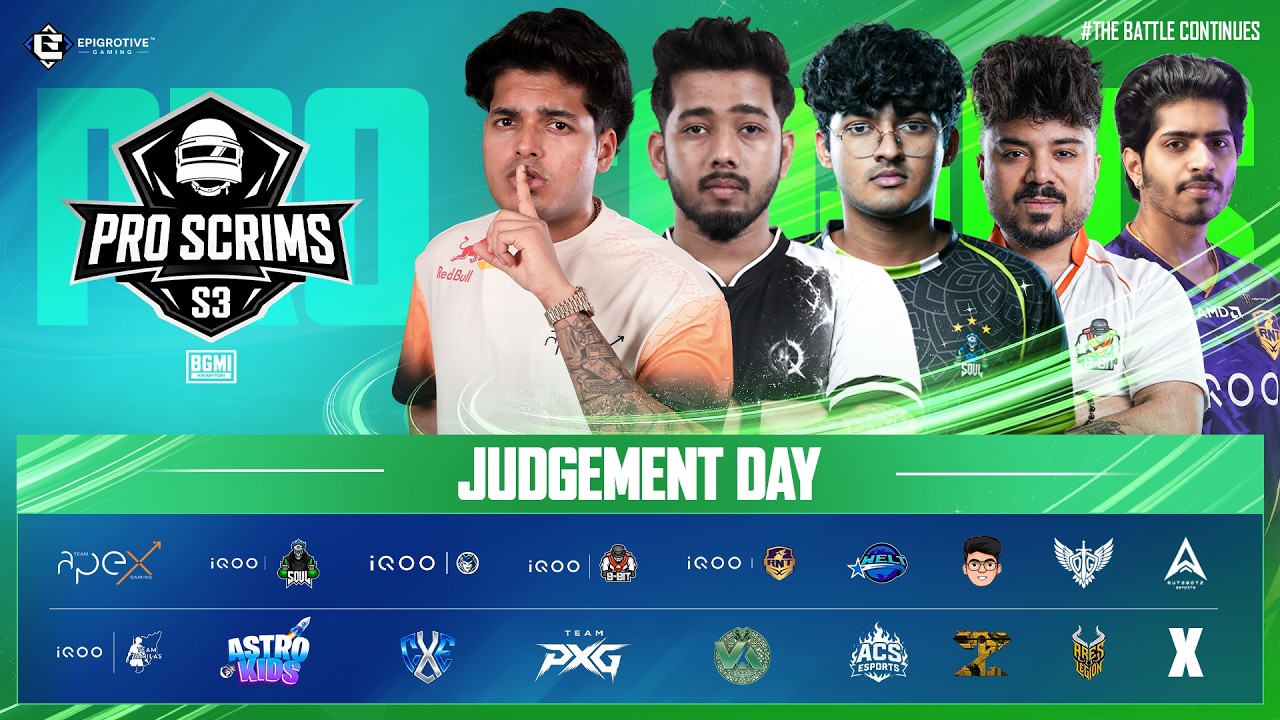 Epigrotive Pro Scrims Season 3 - JUDGEMENT DAY | FT. #Apexgaming #soul #8bit #rntx