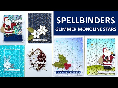 Spellbinders Glimmer Monoline Stars - Christmas Hot Foil Plate