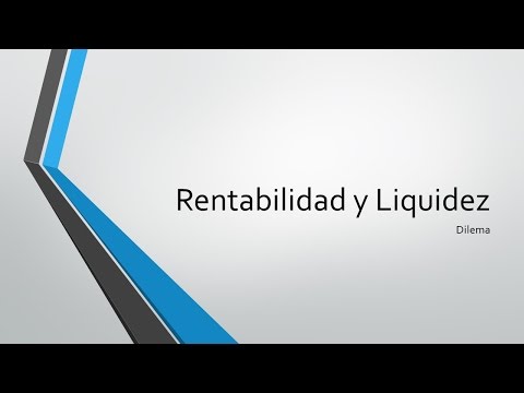 Vídeo: Diferencia Entre Rentabilidad Y Liquidez