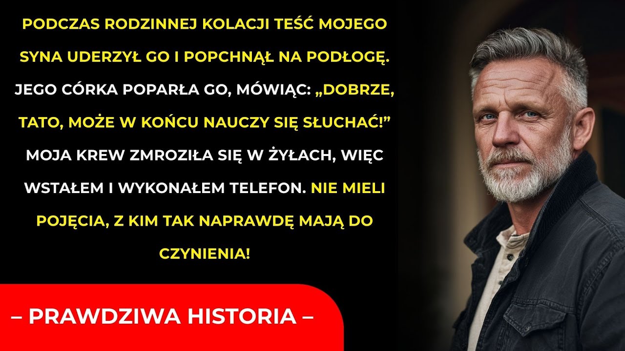 Teść Mojego Syna Uderzył Go Przy Mnie — Jeden Telefon Zmienił Wszystko… Prawdziwa Historia