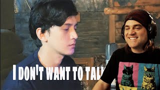 Dimas Senopati Reaction Rod Stewart - I Don't Want to Talk About it ( Acoustic Cover )