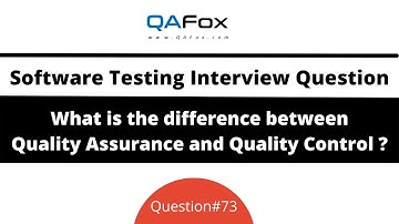 Difference between Quality Assurance & Quality Control? (Software Testing Interview Question #73)