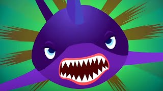 Scary Flying Shark for Kids and Spooky Halloween Cartoon