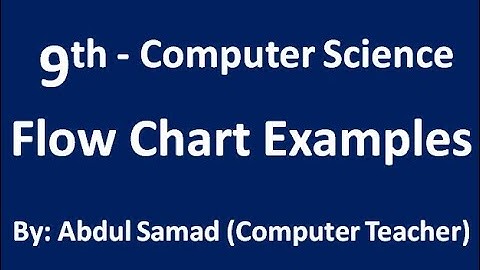 Flow Chart Examples | Ch 1 Problem Solving | 9th Computer New Edition | New Syllabus 9th Computer