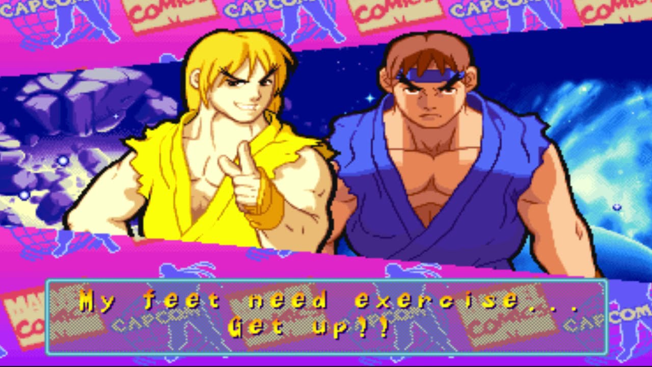 Marvel Super Heroes VS Street Fighter - Ryu/Ken - Expert Difficulty Playthrough