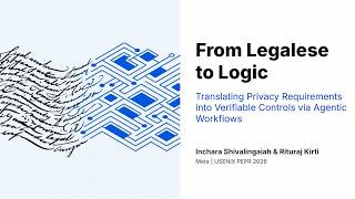 PEPR '26 - From Legalese to Logic: Translating Privacy Requirements into Verifiable Controls via...