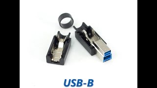 Connecteur USB 3.0 mâle Type A Plaqué or DIY - Audiophonics