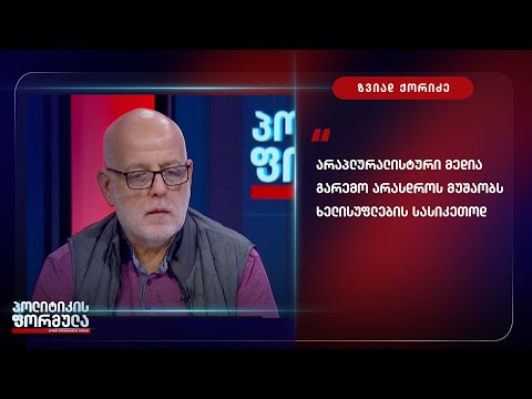ყველამ უნდა იცოდეს, რომ არაპლურალისტური მედია გარემო არასდროს მუშაობს ხელისუფლების სასიკეთო“ -ქორიძე
